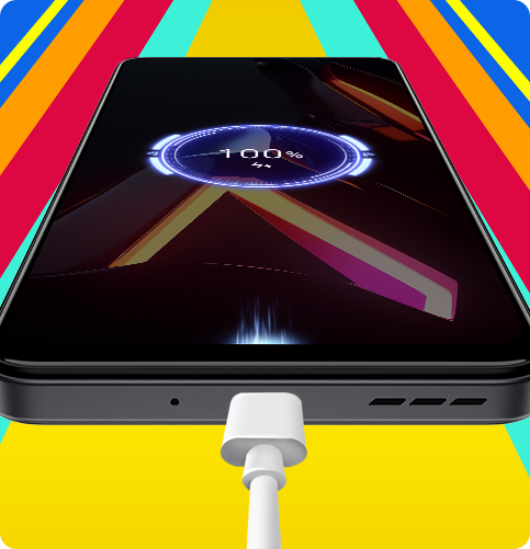 6000mAh* Massive Battery<br/>33W Fast Charging